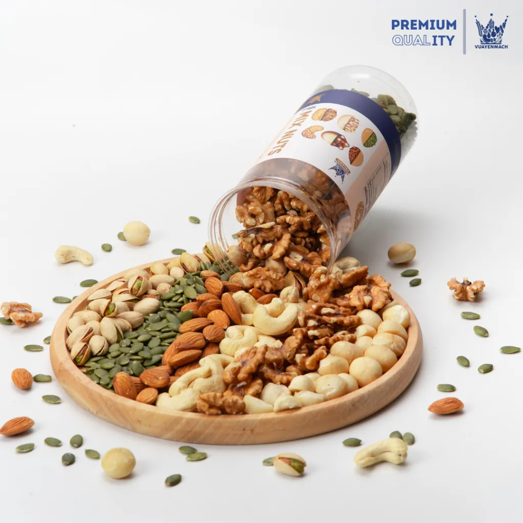 Ảnh Hạt Mix 6 loại hạt Tươi Vua Yến Mạch Ăn Vặt Healthy Mẹ Bầu Hữu cơ 3
