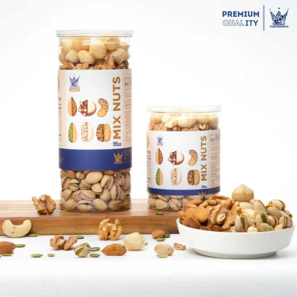 Ảnh Hạt Mix 6 loại hạt Tươi Vua Yến Mạch Ăn Vặt Healthy Mẹ Bầu Hữu cơ 4