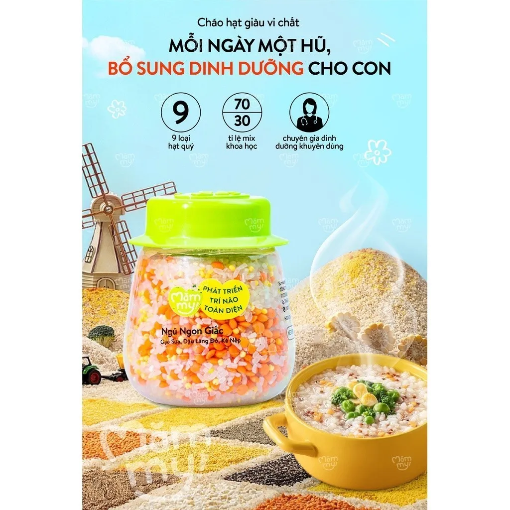 Ảnh Hạt mix sẵn cho bé ăn dặm nhiều chất dinh dưỡng kết hợp bởi gạo sữa và nhiều loại hạt quý, 120g-145g 4