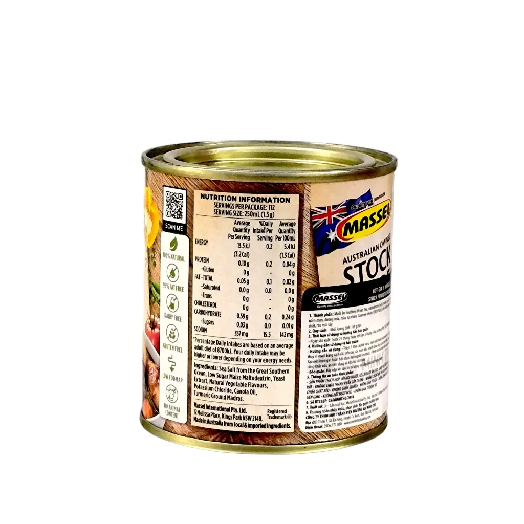Ảnh Hạt nêm vị gà Massel Premium Stock Powder Chicken Style không bột ngọt 68g - Extaste 3