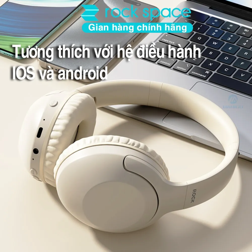 Ảnh Headphone Tai nghe bluetooth chụp tai không dây chống ồn chủ động ANC Rockspace O3 hàng chính hãng 3