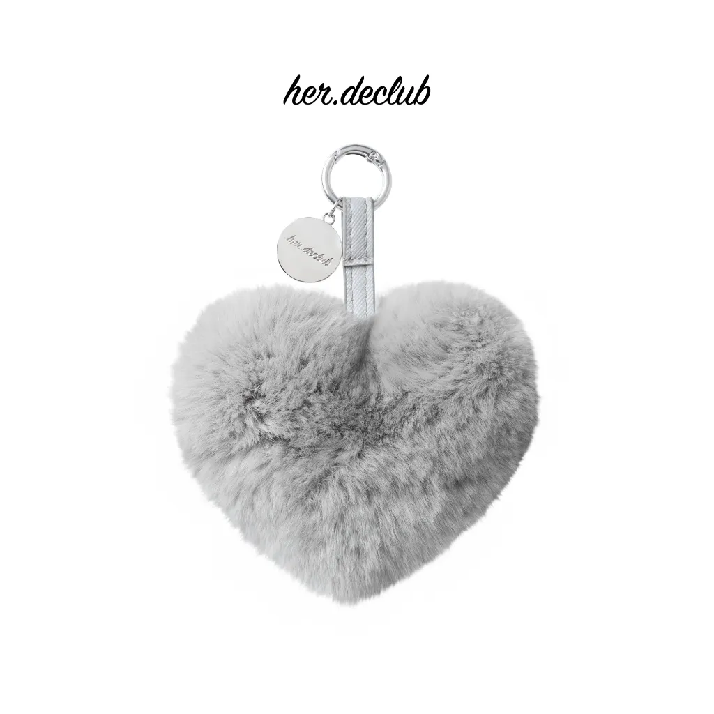Ảnh Her.declub Charm đeo túi trái tim lông mềm mại cho nữ 1