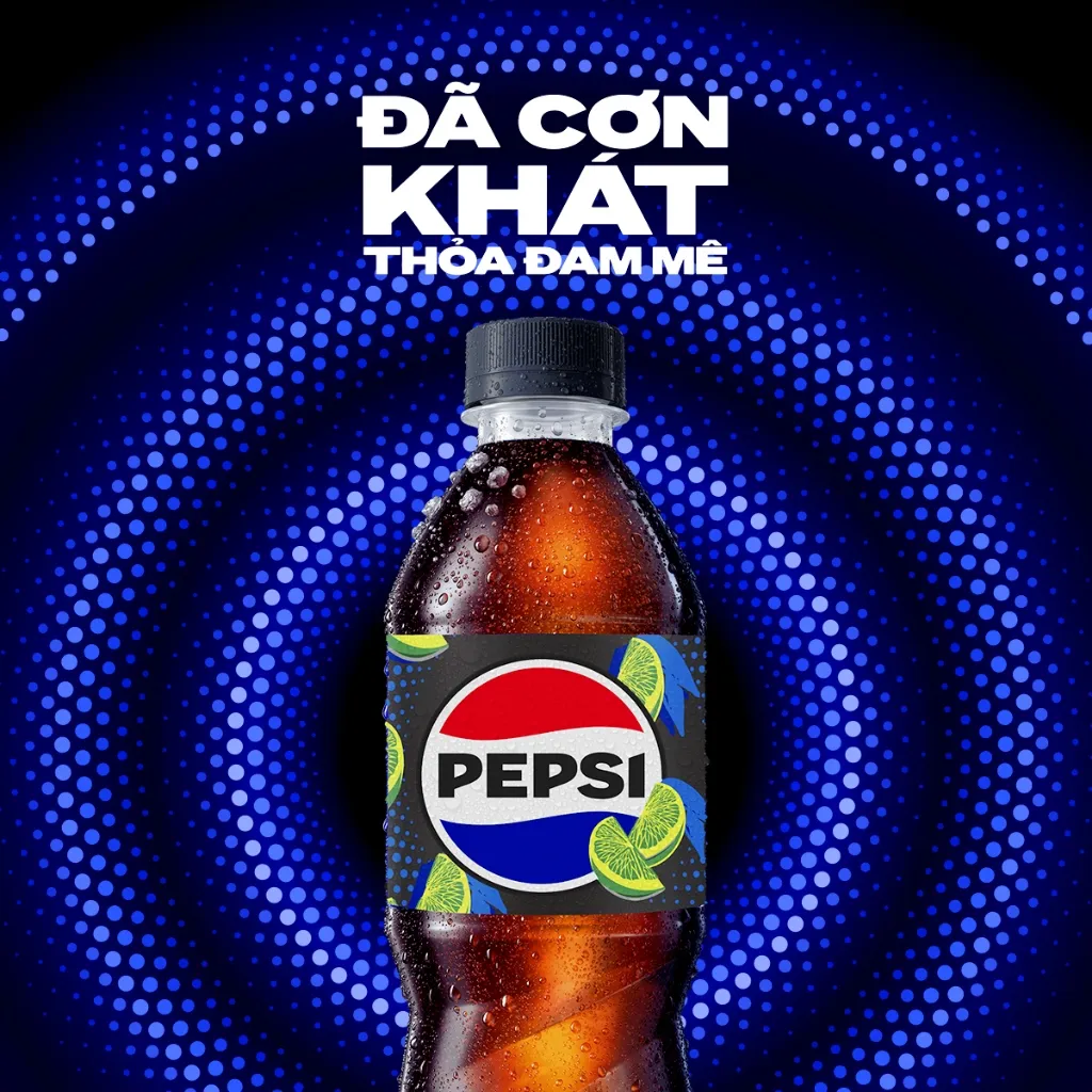 Ảnh [HỎA TỐC]Thùng 24 Chai Nước Ngọt Có Gaz Pepsi Vị Chanh Không Calo (390ml /chai) 2