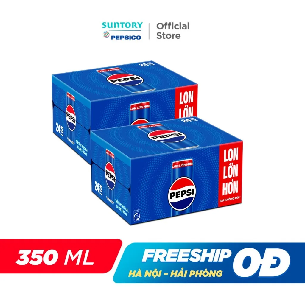 Ảnh [HỎA TỐC-VC 12%] Combo 2 Thùng 24 Lon Pepsi (320ml/lon hoặc 350ml/lon) 4