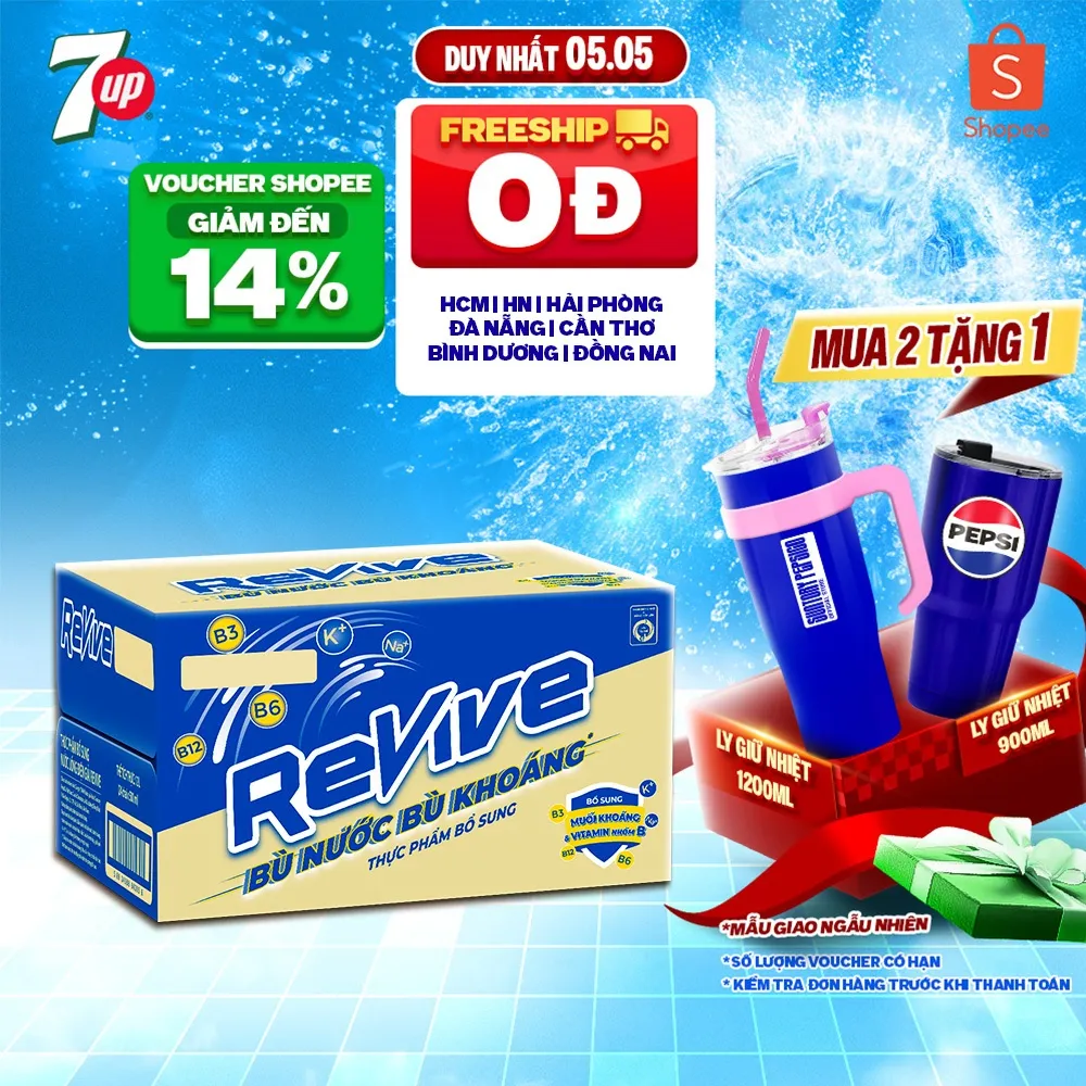 Ảnh [HỎA TỐC-VC 12%] Thùng 24 Chai Nước Giải Khát Revive (500ml/chai) 1