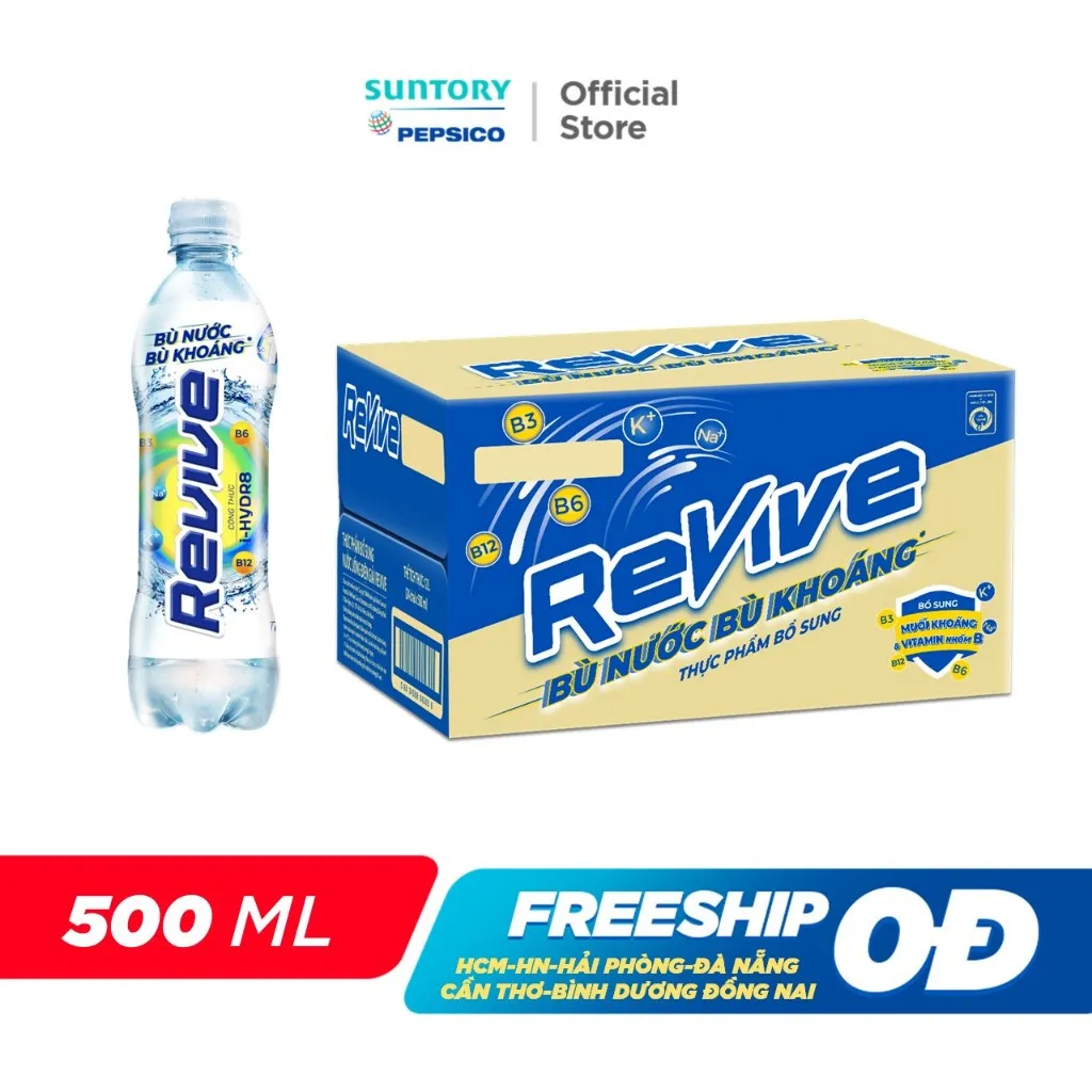 Ảnh [HỎA TỐC-VC 12%] Thùng 24 Chai Nước Giải Khát Revive (500ml/chai) 2