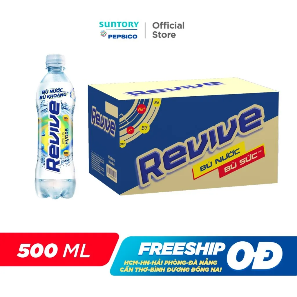 Ảnh [HỎA TỐC-VC 12%] Thùng 24 Chai Nước Giải Khát Revive (500ml/chai) 3