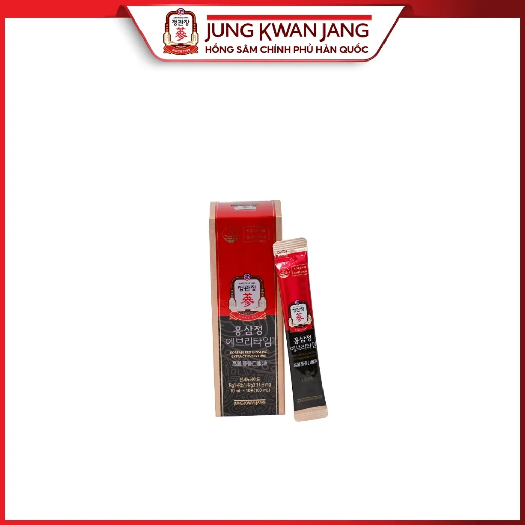 Ảnh Hồng Sâm Hàn Quốc Tinh Chất Pha Sẵn KGC Jung Kwan Jang EveryTime Original 10 ml x 10 gói 1