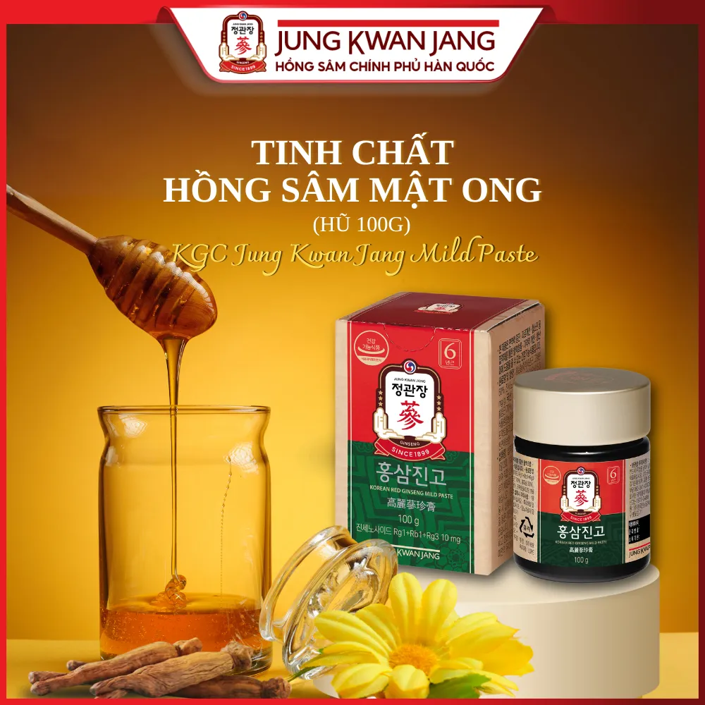 Ảnh Hồng Sâm Mật Ong KGC Jung Kwan Jang Mild Paste (Hũ 100g) 3