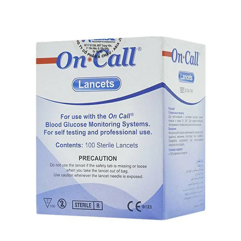 Ảnh Hộp 100 Kim Chích Máu Đường Huyết On Call Sử Dụng Cho Các Dòng Máy Đo Đường Huyết On Call® 2