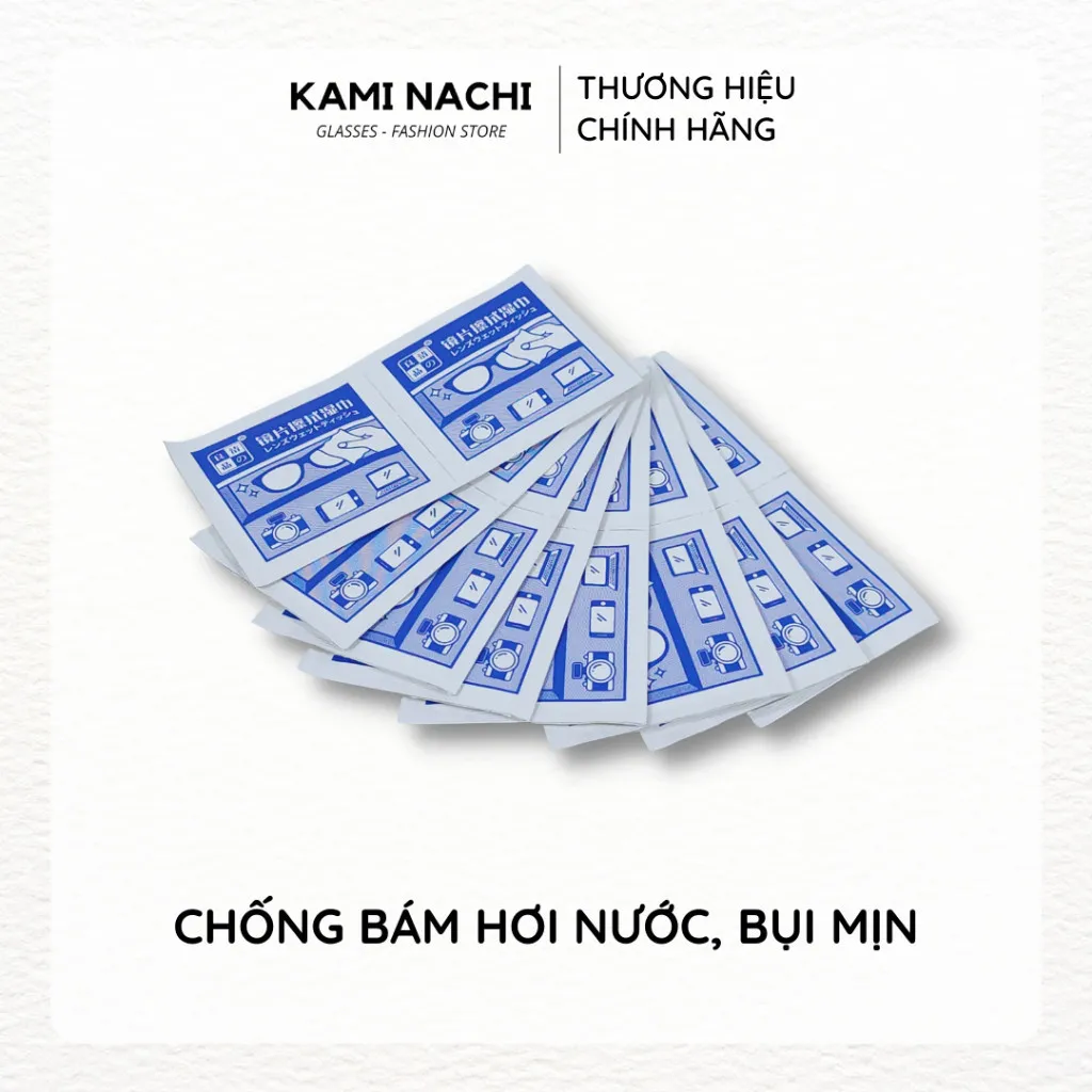 Ảnh Hộp 100 miếng khăn lau nano hàng loại 1 KAMI NACHI dùng 1 lần - Chống bám hơi nước, chống mờ sương cho kính 2