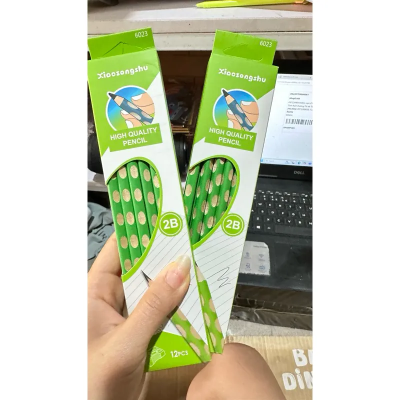 Ảnh Hộp 12 Bút Chì Gỗ Định Vị 2B Dùng Để Luyện Viết Chữ Cho Học Sinh LD01 Việt Hà Tặng Kèm Gọt Chì 1