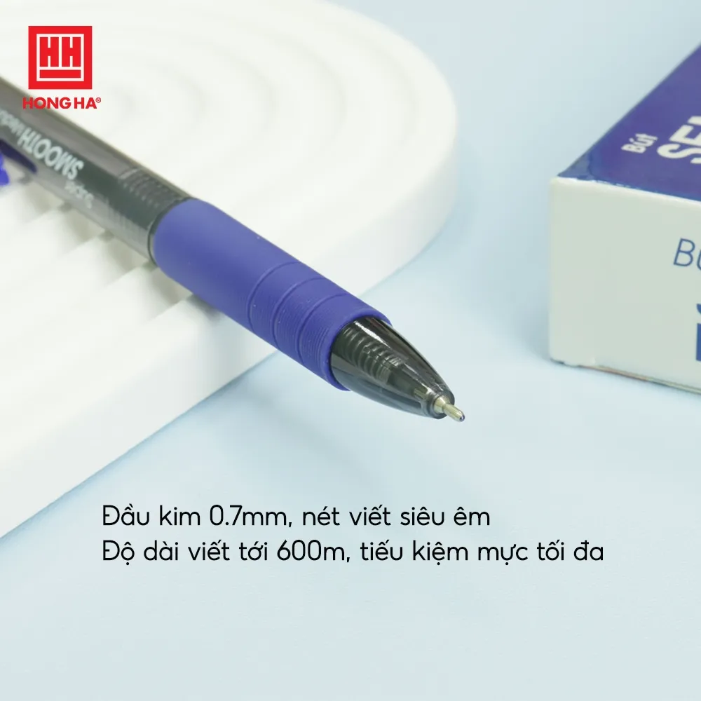 Ảnh Hộp 12 bút Semi Gel 0.7mm nét viết êm trơn, mực liên tục Hồng Hà (2600) 3