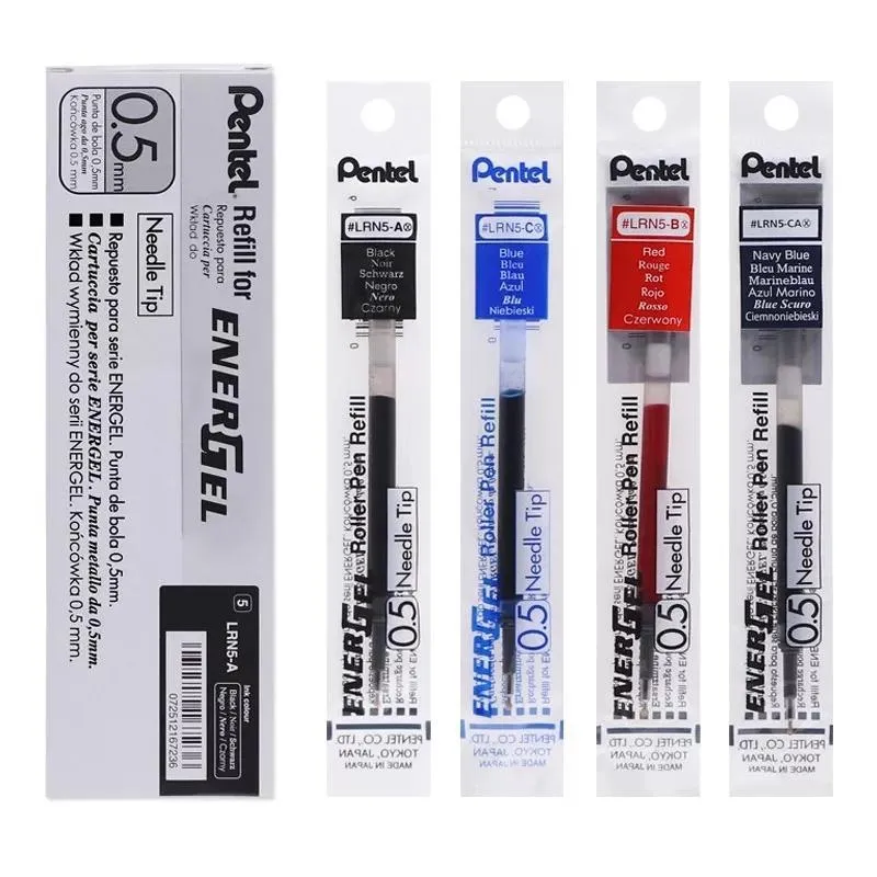 Ảnh Hộp 12 Ruột Bút Ngòi 0.5mm Pentel Energel LRN5 | Mực An Toàn Cho Sức Khỏe | Nhanh Khô 1/3 Giây 1
