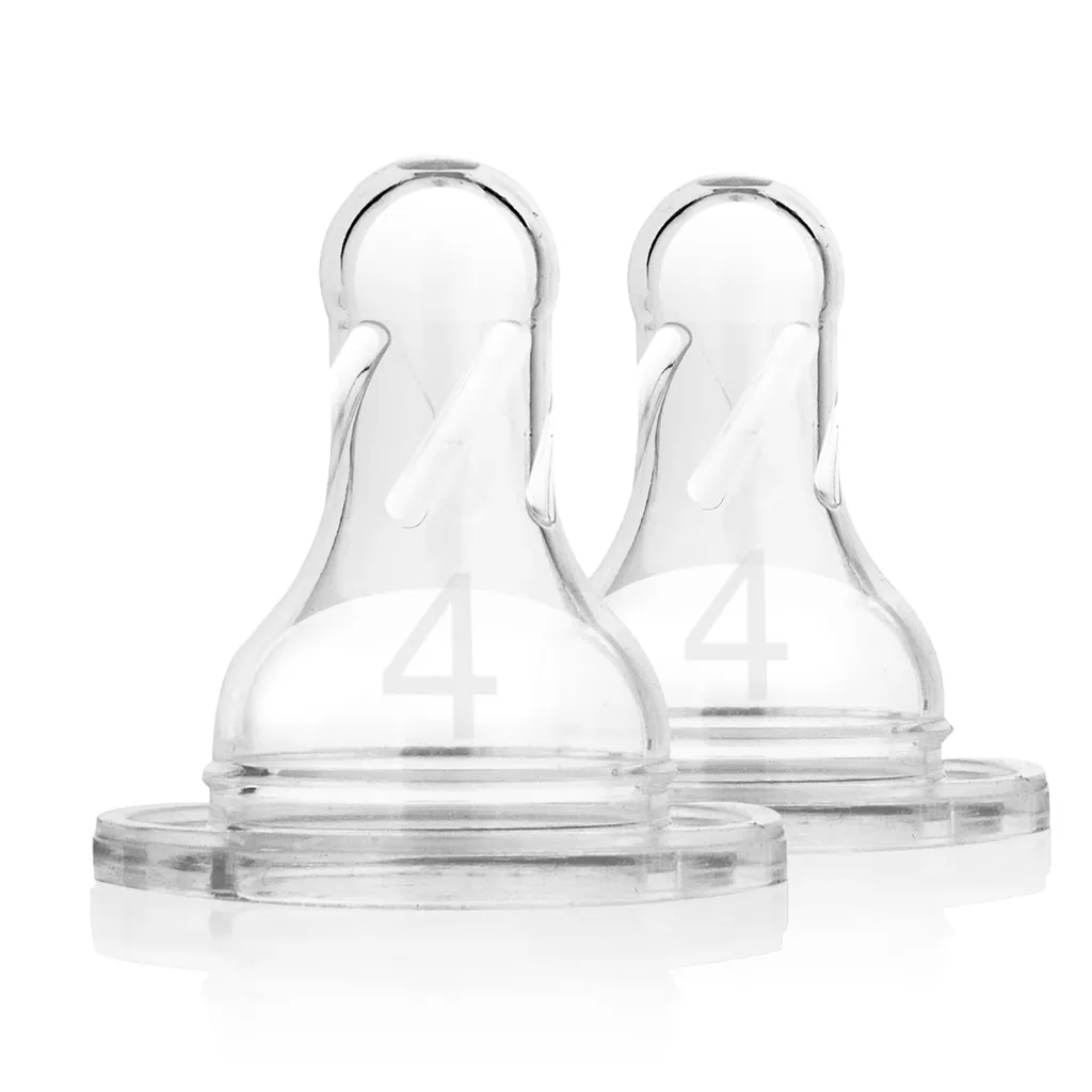 Ảnh Hộp 2 núm ty Dr.Brown's cổ hẹp số 4 dành cho bé 9 tháng trở lên. 2