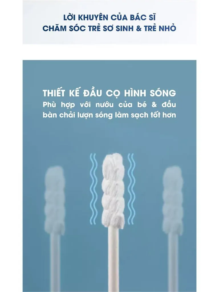 Ảnh Hộp 30 Que Gạc Rơ Lưỡi Cho Bé Sơ Sinh & Trẻ Nhỏ EmmaKids Siêu Mềm, Làm Sạch Dịu Nhẹ, An Toàn, Tiện Lợi IQKAO 3