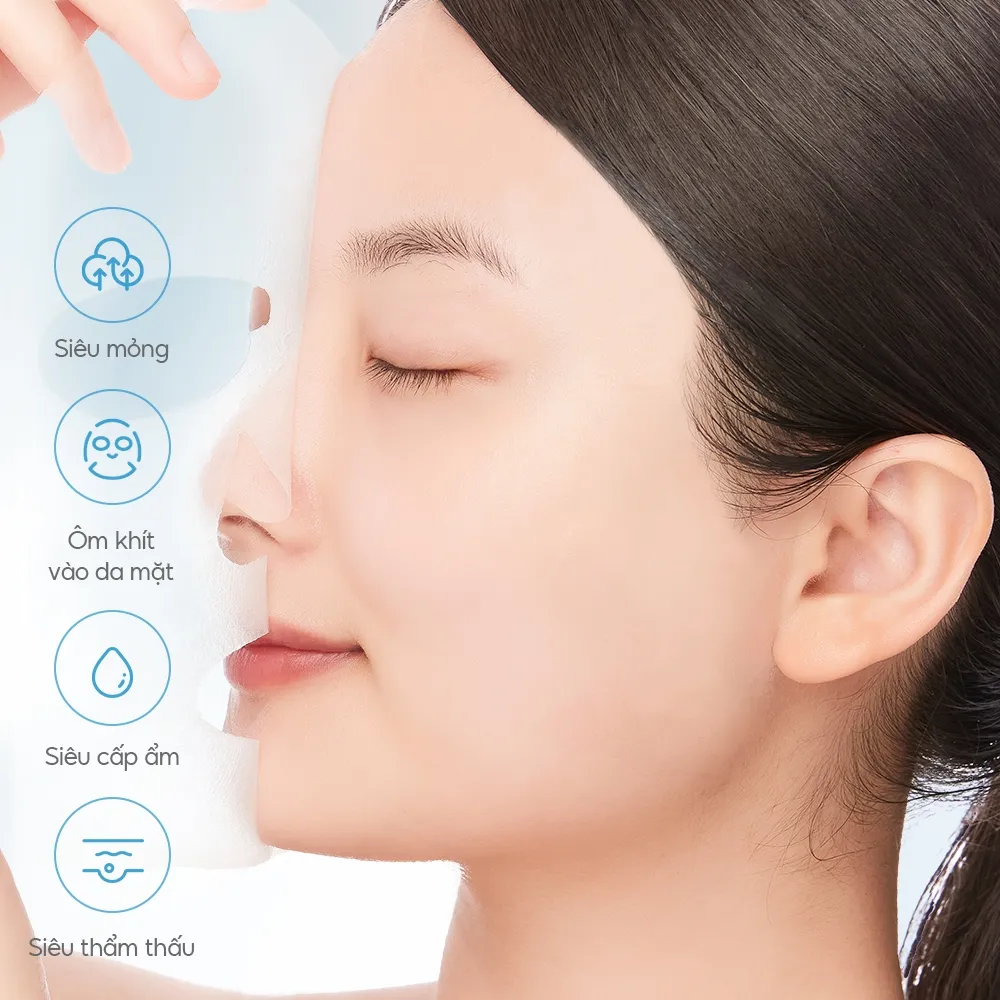 Ảnh Hộp 5 Mặt nạ cấp ẩm, phục hồi và chống lão hóa da Pakupaku Soothing Moist Sheet Mask 25ml 2
