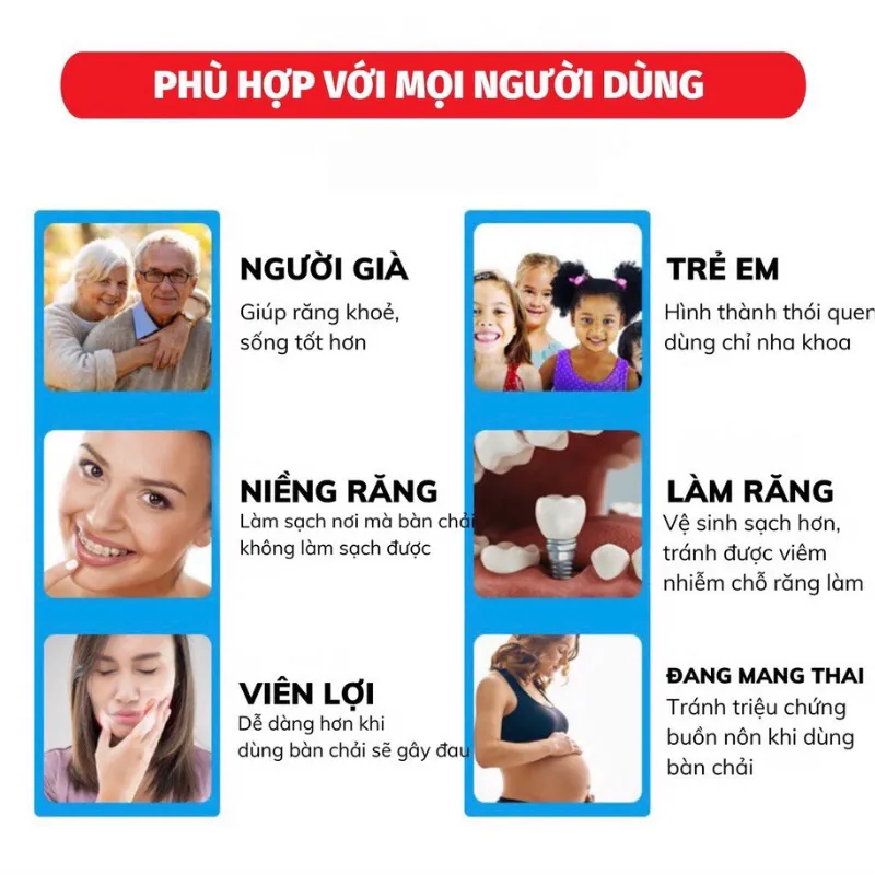 Ảnh Hộp 50 cây tăm chỉ nha khoa HOKU sợi mảnh vệ sinh kẽ răng chân nướu giá cực rẻ khi mua kèm bàn chải điện CNK01 2