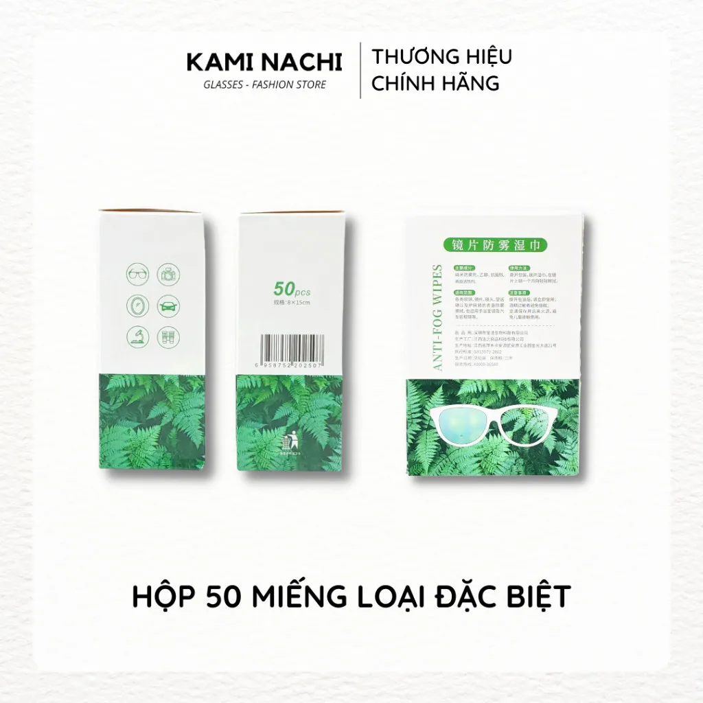 Ảnh Hộp 50 miếng khăn lau nano hàng loại đặc biệt KAMI NACHI dùng 1 lần - Chống bám hơi nước, chống mờ sương cho kính 4
