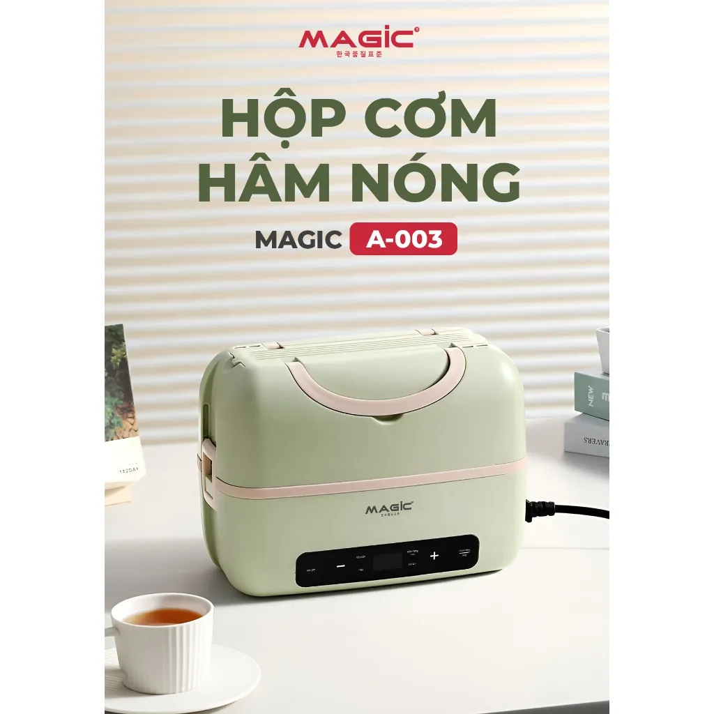 Ảnh Hộp cơm điện Magic A-003, điều khiển cảm ứng, công suất 250W, khay cơm inox 304, bảo hành 12 tháng 2