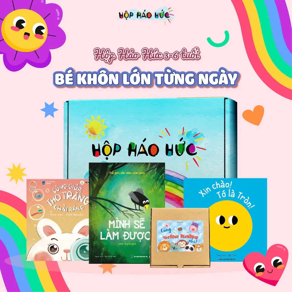Ảnh Hộp Háo Hức Bé khôn lớn từng ngày sách cho bé 3-6 tuổi giúp con rèn luyện thói quen tốt và gắn kết cả gia đình 1