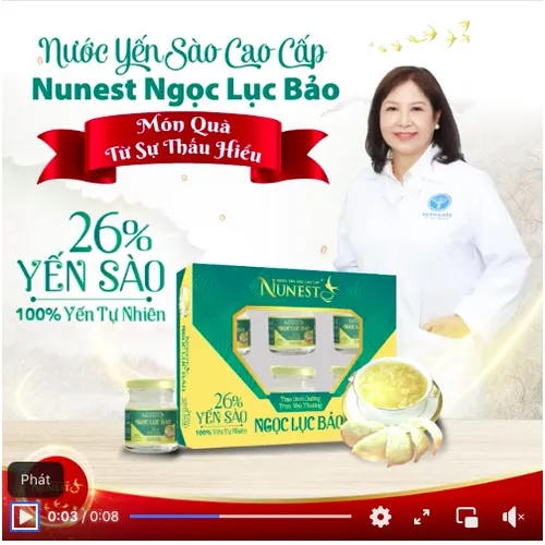 Ảnh Hộp nước yến cao cấp NUNEST NGỌC LỤC BẢO (6 lọ x 70ml) 4