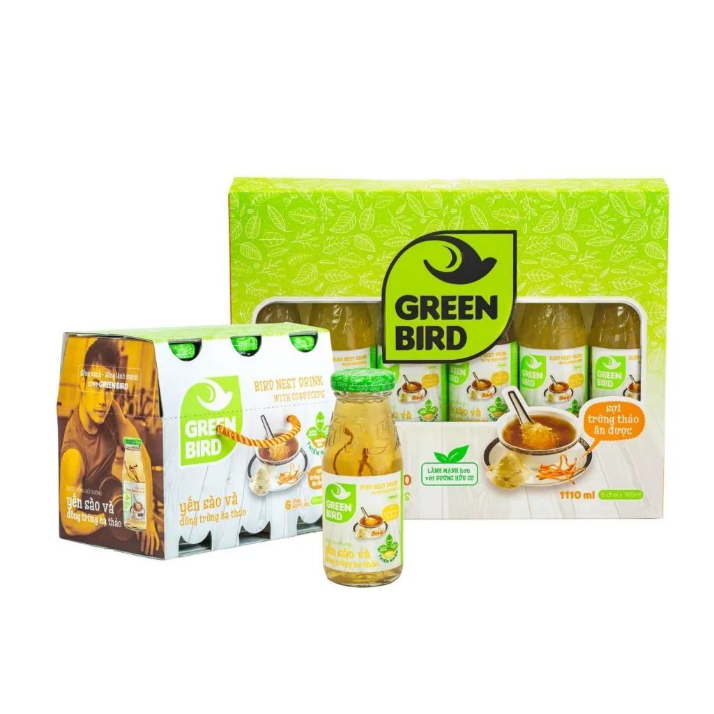 Ảnh Hộp Quà Nước Yến Sào và Đông Trùng Hạ Thảo - NUTRINEST - 6 chai x 185ml 1