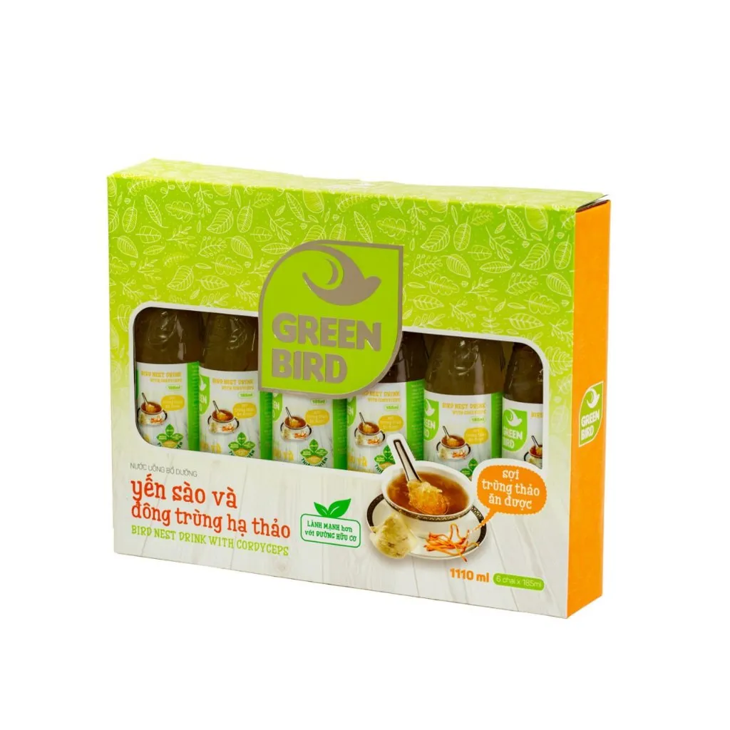 Ảnh Hộp Quà Nước Yến Sào và Đông Trùng Hạ Thảo - NUTRINEST - 6 chai x 185ml 2