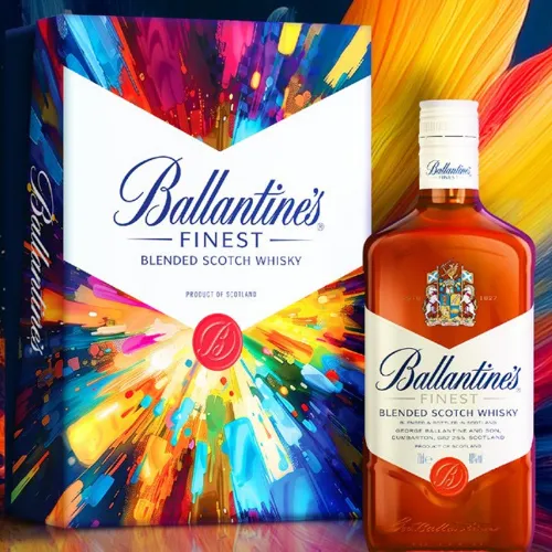 Ảnh Hộp Rượu Quà Tết 2025 Whisky Ballantines Finest Nồng Độ Alc 40% 700ml  Kèm Hộp và Túi Giấy 2