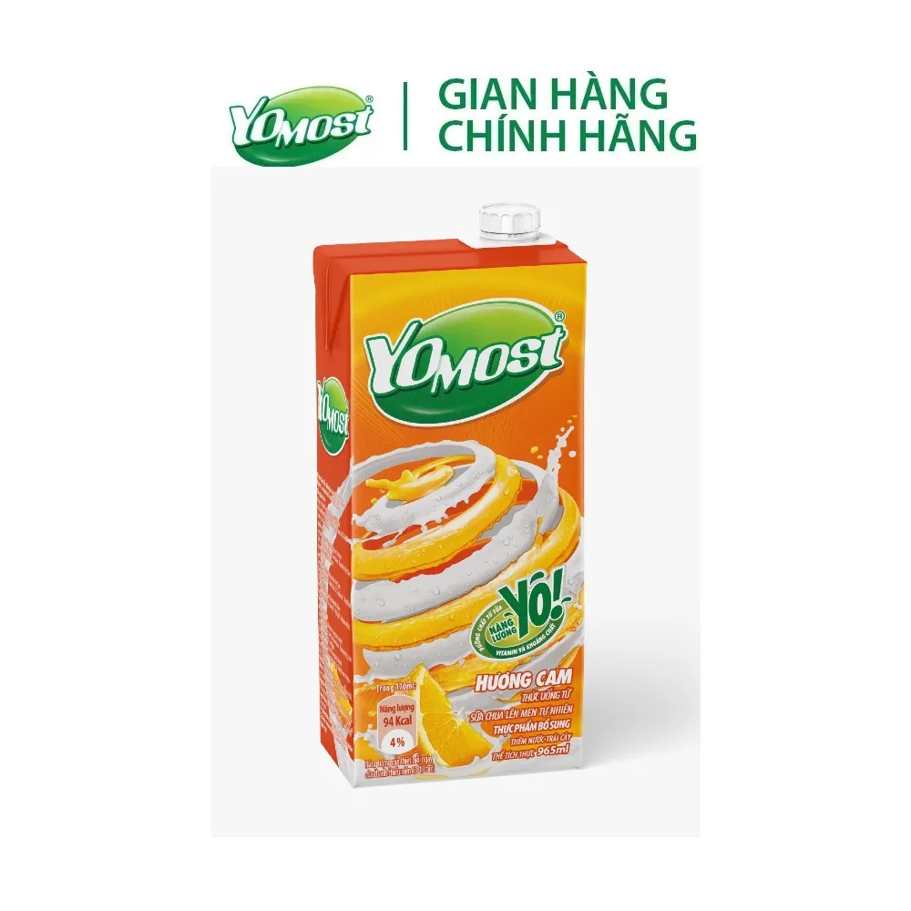 Ảnh Hộp Sữa chua uống Yomost vị cam Hộp 965ml 4