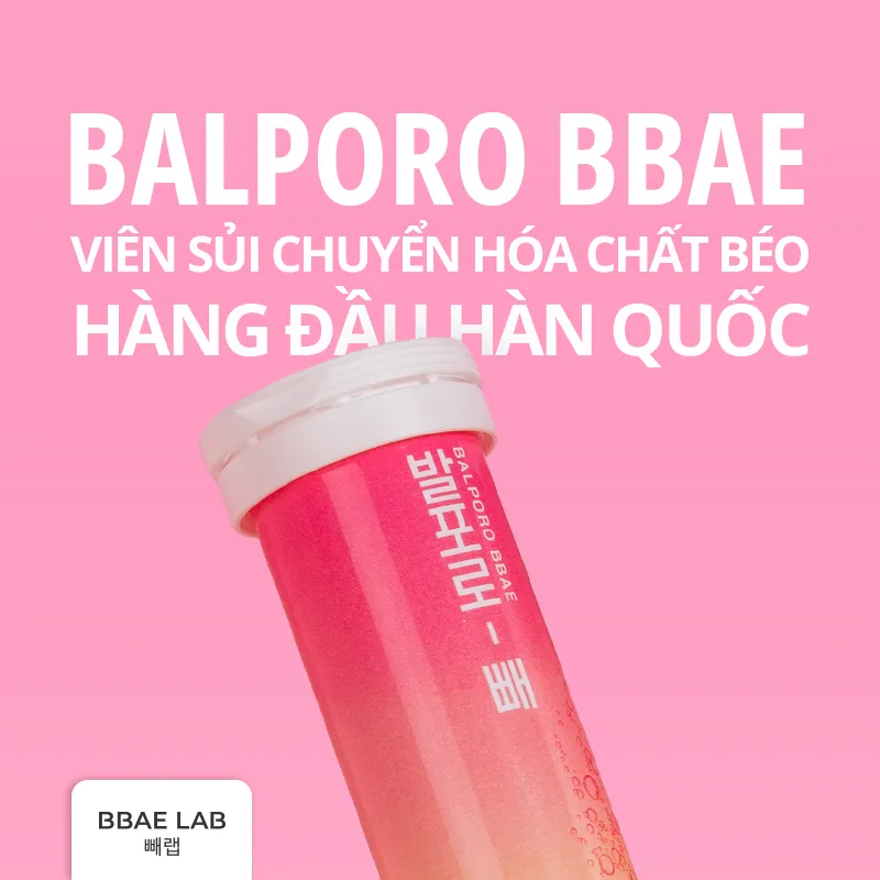 Ảnh Hộp sủi chuyển hoá chất béo Balporo BBae Hàn Quốc, hỗ trợ giảm cân, dưỡng da sáng mịn, phân phối độc quyền bởi BBae Lab 2
