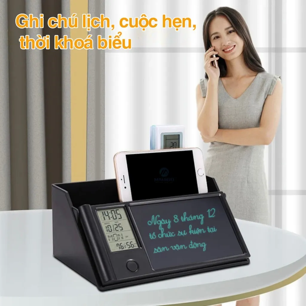 Ảnh Hộp đựng bút cao cấp Manigo P01001 kèm bảng vẽ tự xóa đồng hồ xem giờ tiện dụng cho bé yêu học tập 3