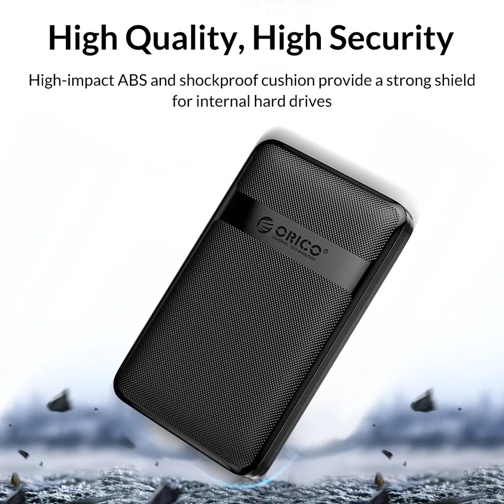 Ảnh Hộp đựng ổ cứng ORICO 2,5 inch SATA sang USB3.0 Type-C HDD 6Gbps Max USB-C Vỏ ổ cứng SATA gắn ngoài Hỗ trợ tự động tắt tiếng (2577U3-V1) 3