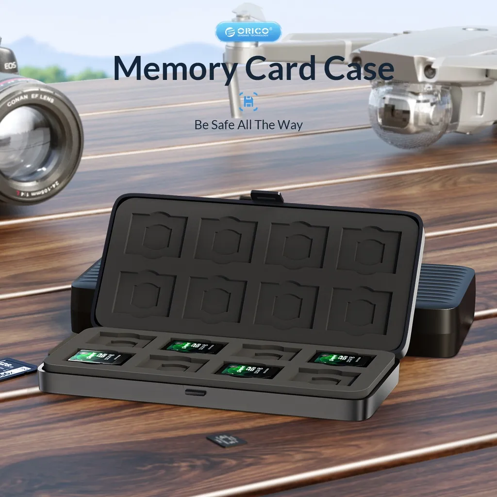 Ảnh Hộp đựng thẻ Micro SD ORICO 16 khe Bảo vệ hộp đựng thẻ nhớ cho Bộ sắp xếp thẻ chống sốc SD / CF / Micro SD / SSD (MSCD) 1