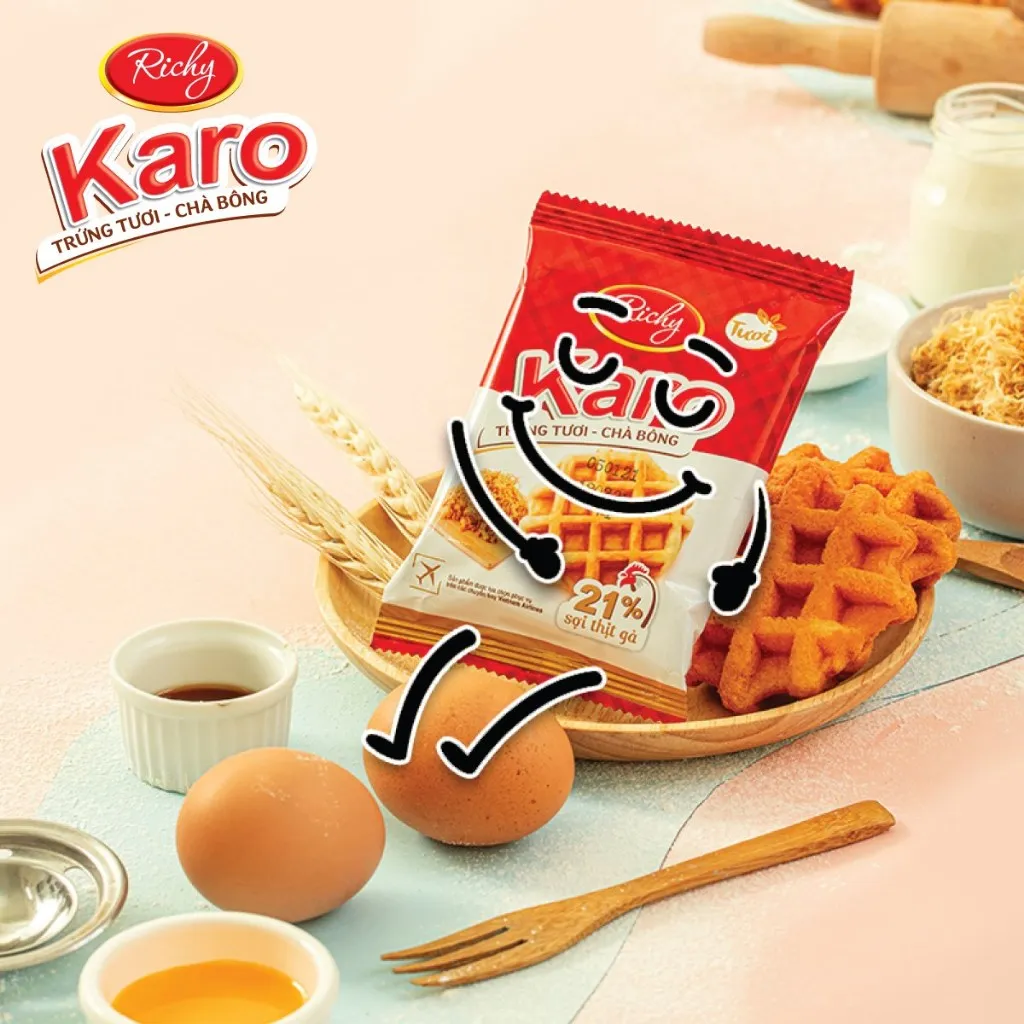 Ảnh [HOT] Combo 4 bịch Bánh tươi Richy: Karo sợi gà, Phô mai, Gấu nhân phô mai và Bánh mì hoa cúc 4