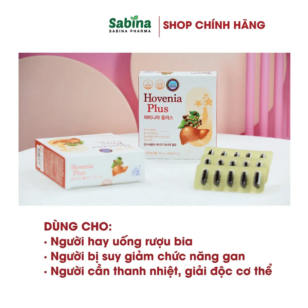 Ảnh Hovenia Plus – Thực phẩm bảo vệ sức khoẻ hỗ trợ giải rượu và tăng cường chức năng gan 24,3g 2