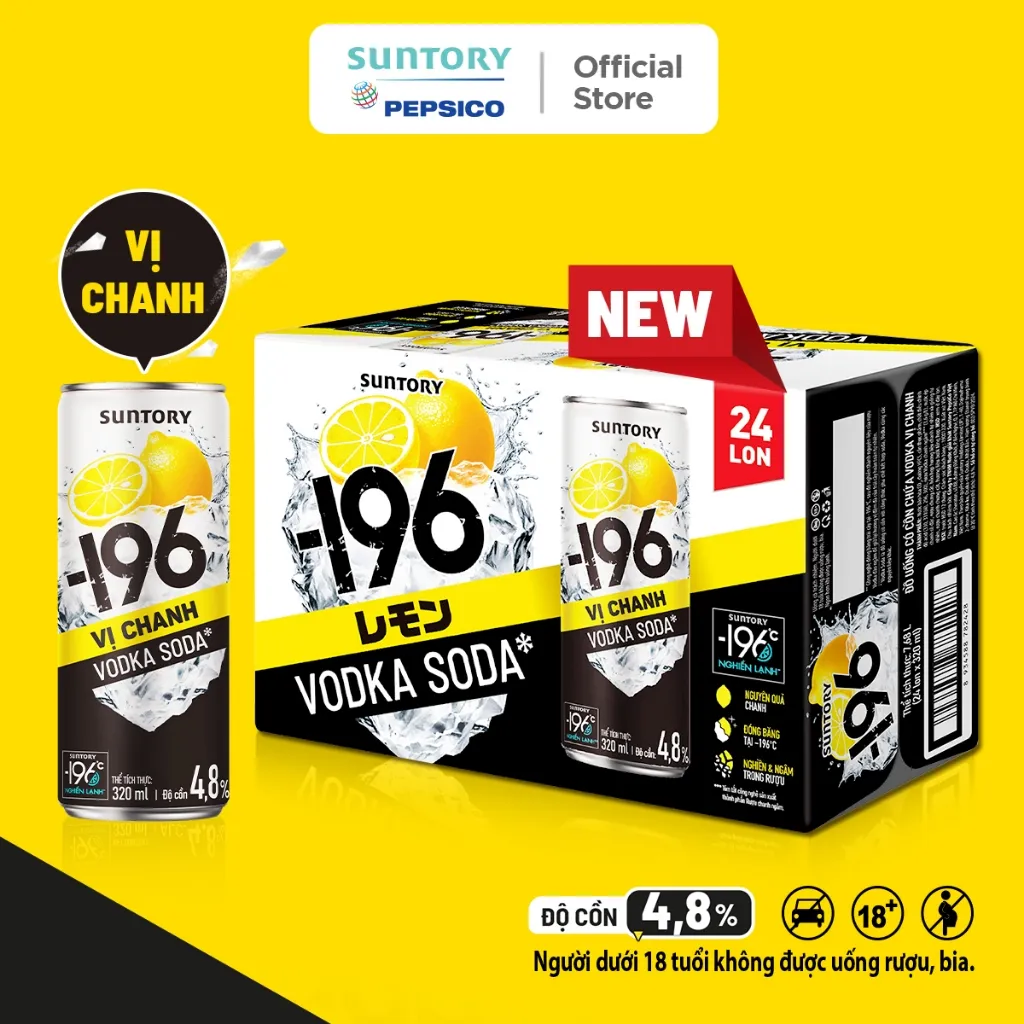 Ảnh [HSD: 28/08/2025] Combo Thùng -196 Vodka Soda Vị Chanh Kèm Bộ Loa Bluetooth 2 Mic Hát Karaoke - Nồng 1