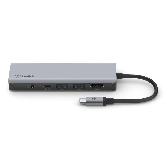 Ảnh Hub chuyển đổi Belkin 7 trong 1 USB-C Multiport - HDMI 4K 30Hz, 100W PD, 2xUSB-A 3.0, 3.5 mm audio, SD 3.0,microSD 3.0 2