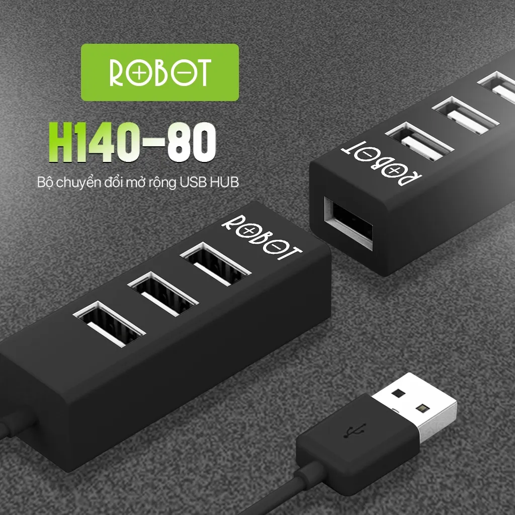 Ảnh HUB Chuyển Đổi ROBOT H140-80 4 Cổng USB Hàng Chính Hãng Bảo Hành 12 Tháng 1 Đổi 1 1