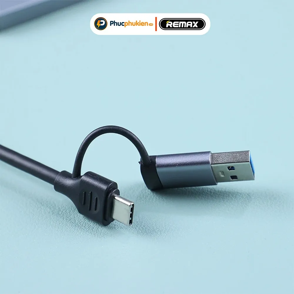 Ảnh Hub chuyển đổi tốc độ cao Remax RU-U7 5 in1 USB A - Type C ra USB 3.0, 2.0, thẻ nhớ - Phúc Phụ Kiện 3