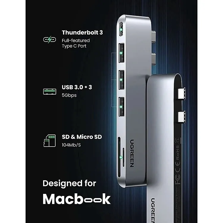 Ảnh Hub chuyển đổi Type C UGREEN 15495 15596 60560 HDMI 4K30Hz PD 100W | Bảo hành chính hãng 18 tháng 1 đổi 1 2