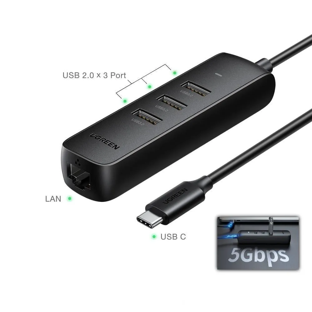 Ảnh Hub mở rộng 1 cổng ra 4 cổng USB 3.0 UGREEN CM416 - Hàng phân phối chính hãng - Bảo hành 18 tháng 1 đổi 1 10915 10916 2