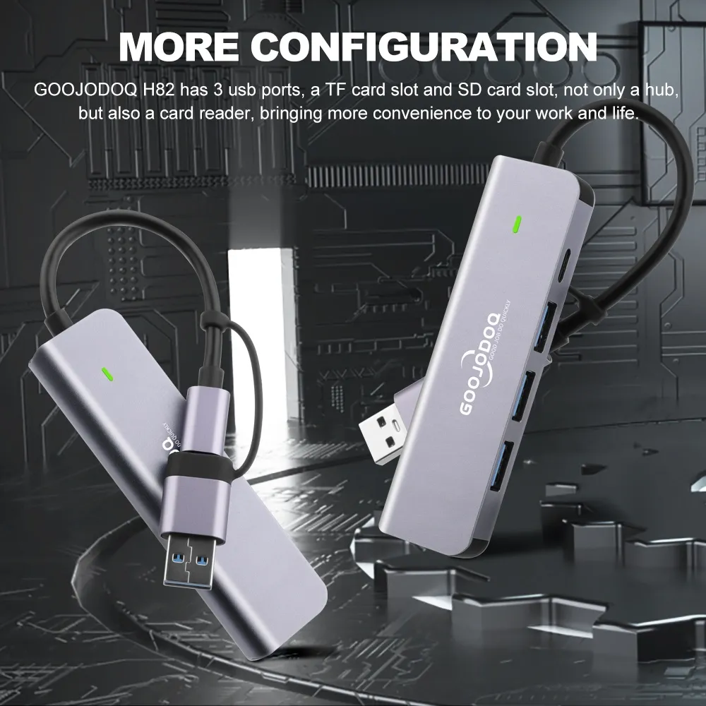 Đánh Giá Hub USB 3.0 GOOJODOQ Type C 5 in 1: Mở Rộng Kết Nối Đa Năng