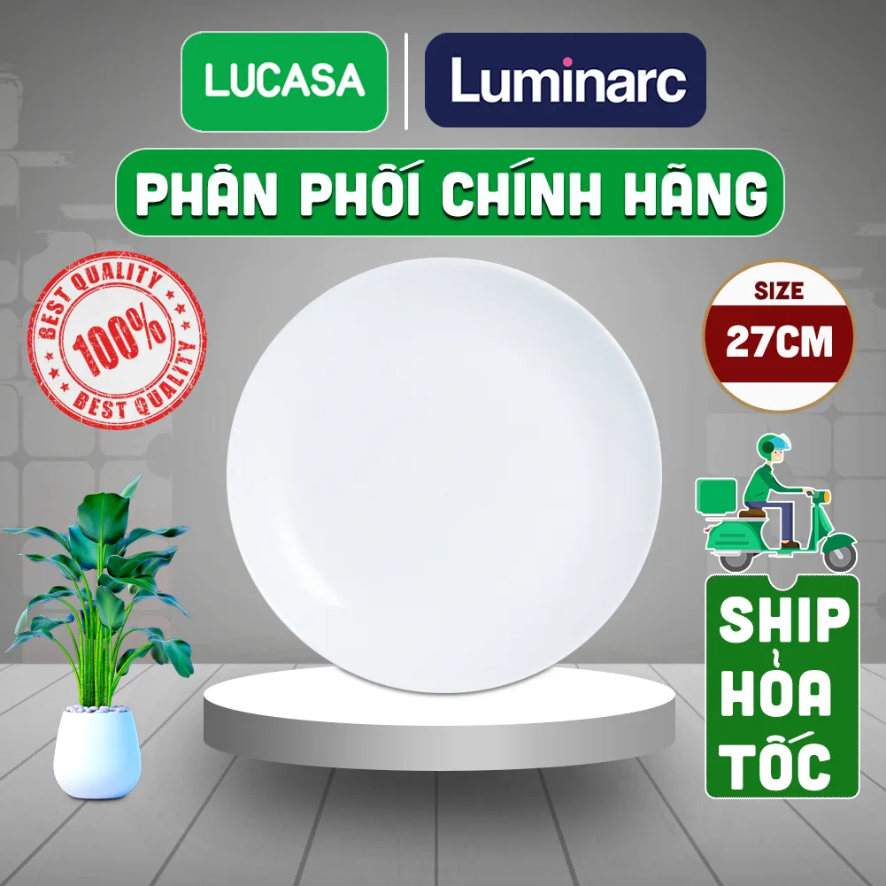 Đánh Giá Đĩa Thủy Tinh Luminarc Diwali Trắng 27cm L3604 | Mua Ngay Giá Tốt