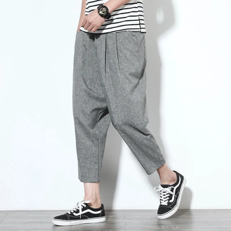 Ảnh IELGY Quần âu Nhật Bản mới quần cotton và vải lanh thời trang nam 2