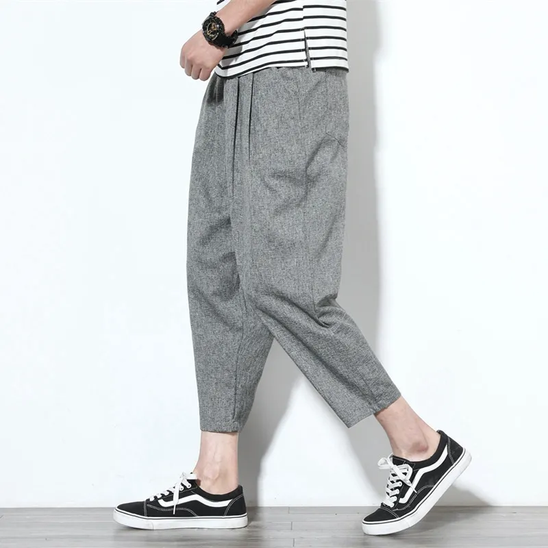 Ảnh IELGY Quần âu Nhật Bản mới quần cotton và vải lanh thời trang nam 3
