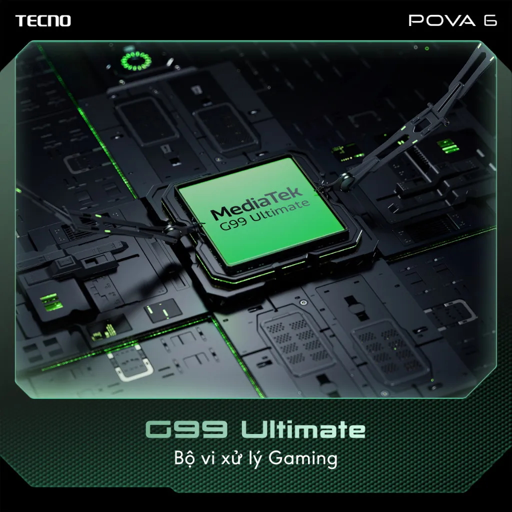 Ảnh Điện thoại gaming Tecno Pova 6 (8+8)GB/256GB I 6000mAh + 70W I AMOLED 120Hz I 108MP 2