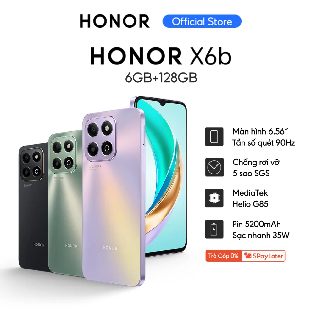 Ảnh Điện thoại HONOR X6b 6GB+128GB | Pin 5200mAh, Camera 50MP AI, tần số quét 90Hz | Hàng Chính Hãng 2