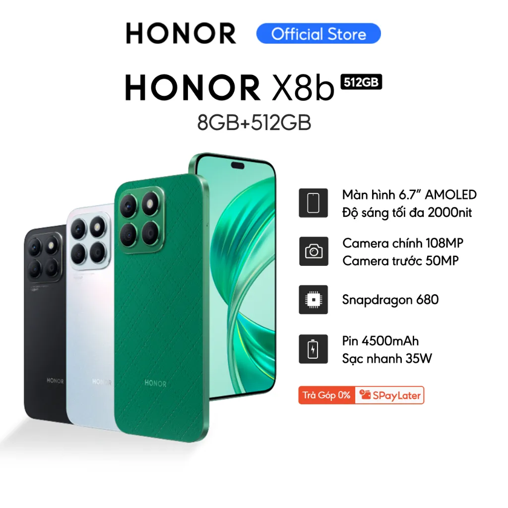 Ảnh Điện thoại HONOR X8b 8GB+512GB | Snapdragon 680, Camera 108MP | BH 13 Tháng Hàng Chính Hãng 2