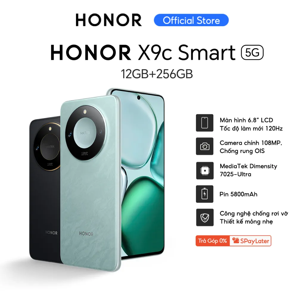 Ảnh Điện thoại HONOR X9c Smart 5G 12GB + 256GB| Pin 5800mAh, Camera 108MP | Bảo hành 24 Tháng 2